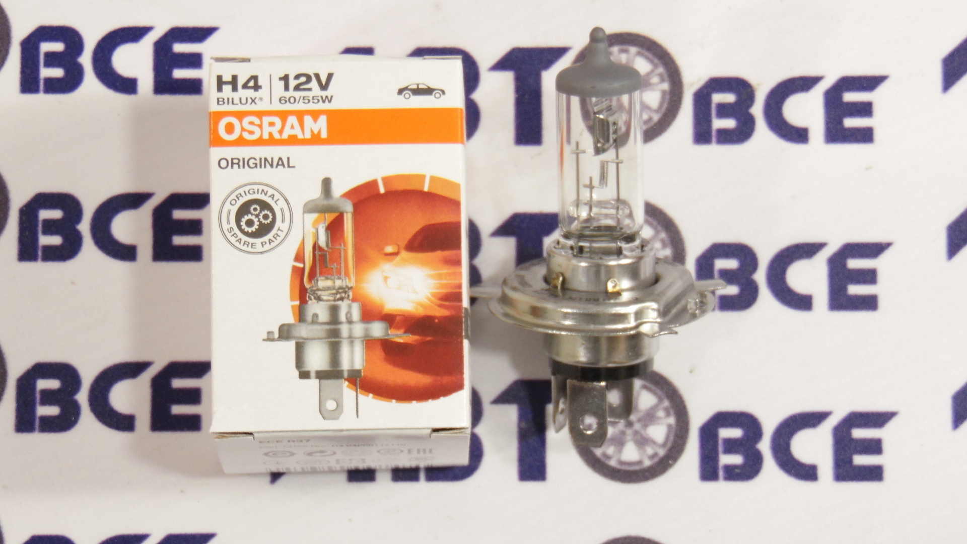 Лампа фары (галогенная) Ближний-Дальний свет H4 12V 60\55W (комплект 1шт) OSRAM